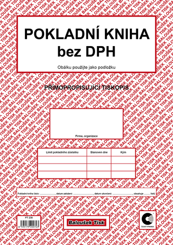 Pokladní kniha bez DPH A4