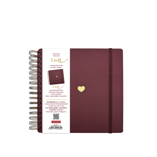 Scrapbook Luxi - 210x210 - lamino - bordó