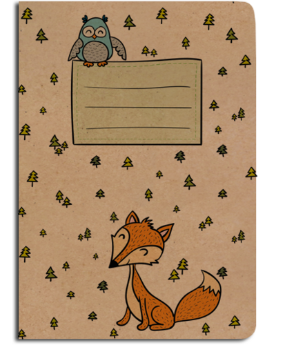 Sešit linkovaný - A5 - kraft - Liška