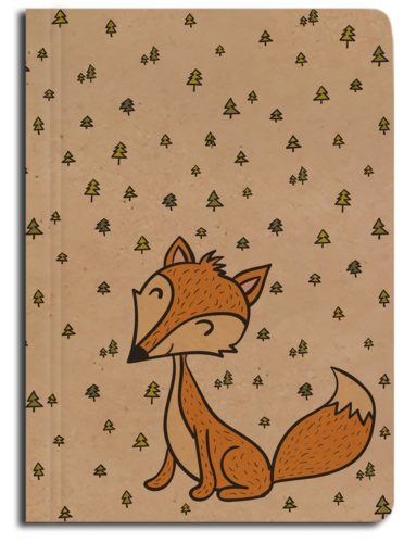 Notes linkovaný - A6 - kraft - Liška