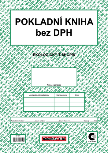 Pokladní kniha bez DPH A4