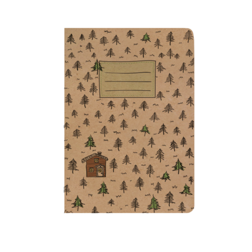 Sešit linkovaný - A5 - kraft - Chata