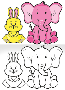 Omalovánka A5 - Barevná zvířátka