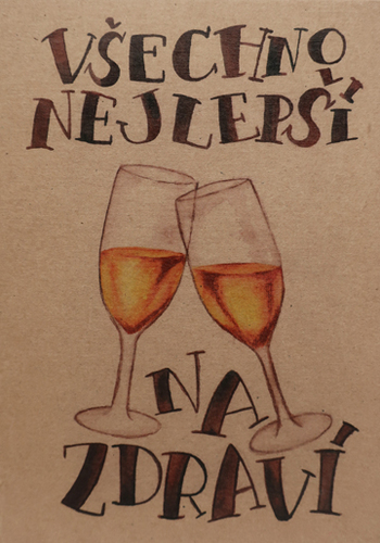 Přáníčko BeBechy – recyklovaný papír - Na zdraví