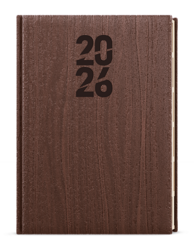 Denní diář - Ctirad s výsekem - Wood - A5 - hnědá