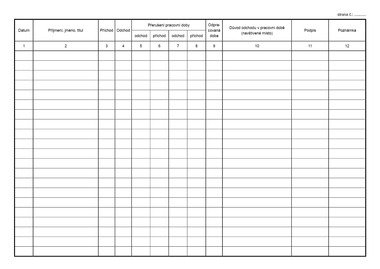Kniha příchodů a odchodů A4 /obou./