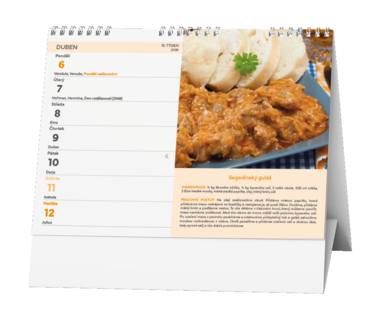 Stolní kalendář - České tradiční recepty