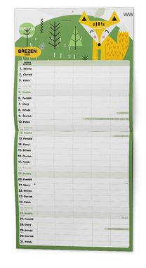 Nástěnný kalendář - Poznámkový - Rodinný plánovací kalendář