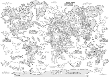 Fakt velká omalovánka - Zvířatková mapa světa