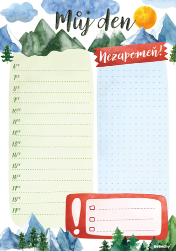 Denní plánovač A5 - Hory