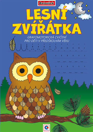 Grafomotorická omalovánka - A4 - Lesní zvířátka