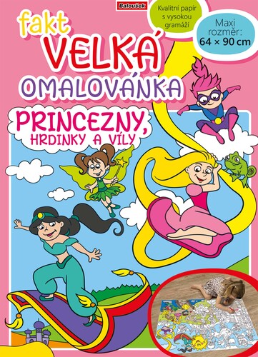 Fakt velká omalovánka - Princezny, hrdinky a víly