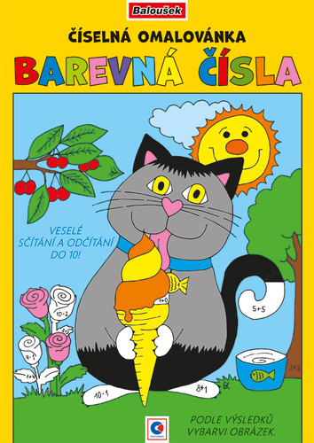 Číselná omalovánka - A4 - Barevná čísla