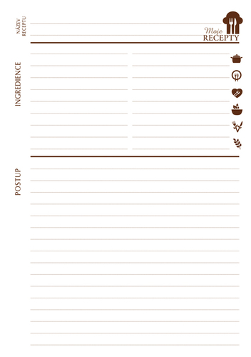 Moje recepty - náhradní náplň