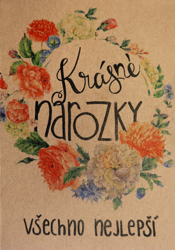 Přáníčko BeBechy – recyklovaný papír – Narozky