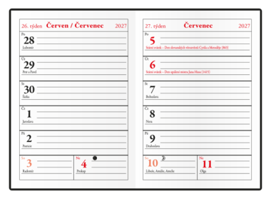 Týdenní diář - Ladislav - PVC - modrá