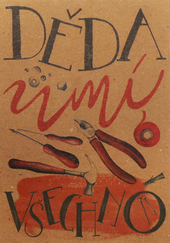 Přáníčko BeBechy - recyklovaný papír - Děda