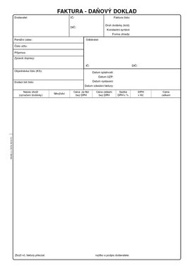 Faktura - daňový doklad A4