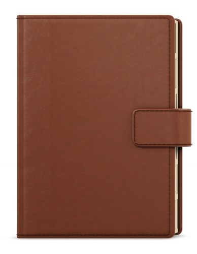 Týdenní diář - Oskar - Elite - A5 - hnědá