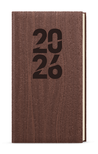 Týdenní diář - Jakub - Wood - kapesní - hnědá