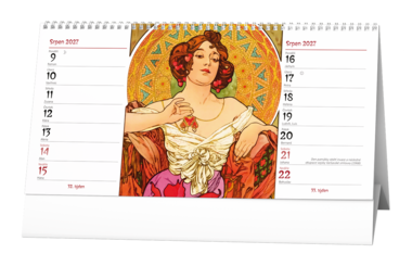 Stolní čtrnáctidenní kalendář - Alfons Mucha 2027