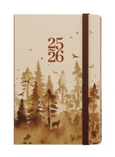 18měsíční týdenní diář - Lungo - B6 - Les
